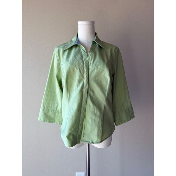 DCC y2k stripped stretch zip front top - Picture 4 of 7